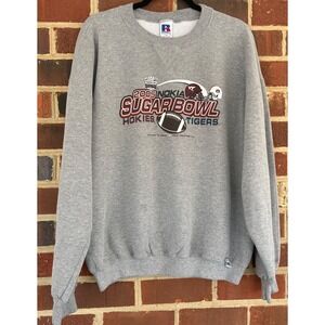 Vintage Russell Athletic 2005 Sugar Bowl Sweatshirt Mens XL Virginia Tech Auburn